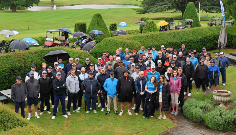 A birds-eye group photo of all the Emplas Open players and organisers